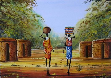  manyatta painting - Manyatta Home from Africa